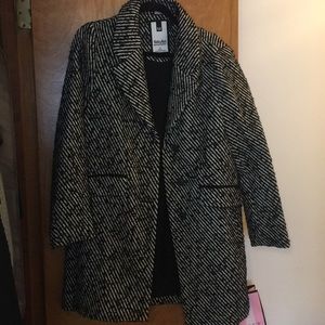 Black and white striped coat!